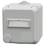 MENNEKES Cepex-veggkontakt SCHUKO® med merkefelt, lys grå 4573