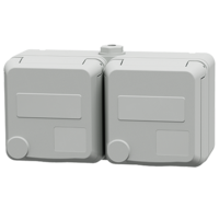 MENNEKES  Doble stikkontakt Cepex, lyse grå 4402