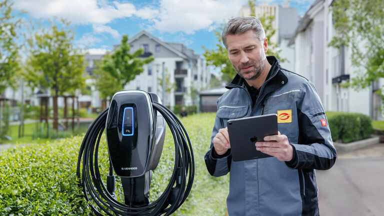Imagebild mit Installateur
