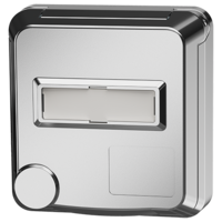 MENNEKES  Cepex-Stikkontakt for påmontering SCHUKO® med merkefelt, hvit aluminium 4574ME