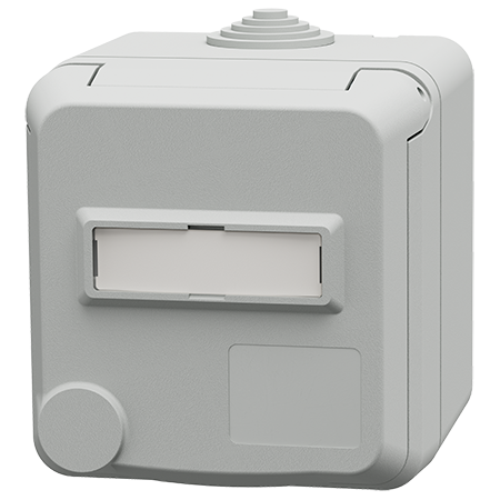 MENNEKES Cepex-veggkontakt SCHUKO® med merkefelt, lys grå 4573